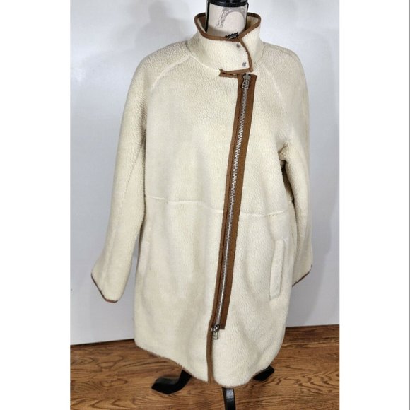 Madewell Sherpa Cocoon Coats, Womens Size Large - Picture 1 of 6